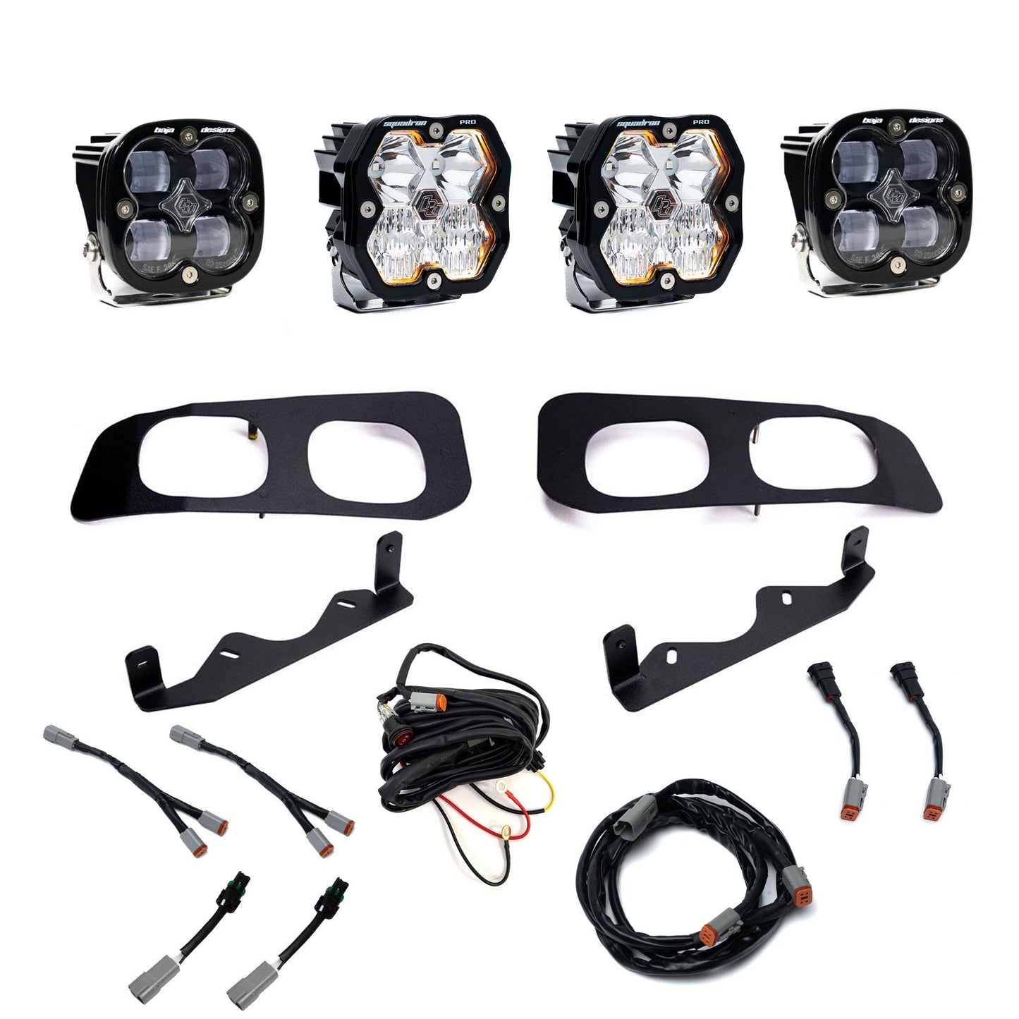 Squadron 2.0 Pro/Squadron Sae Dual Fog Pocket Light Kit Ford 2023-26 F-250/350 Super Duty Clear Baja Designs