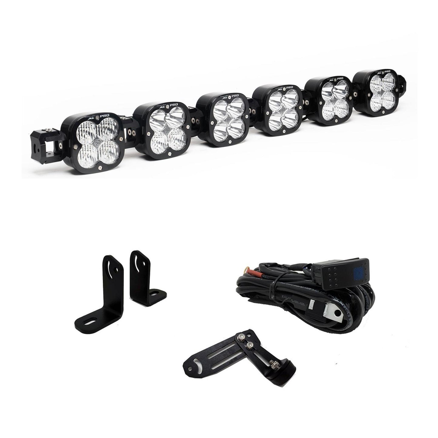XL Pro Linkable Sport Roof Mount Kit 20-26 RZR Pro XP 22-24 RZR Turbo R (Multi-Pattern, Clear) Baja Designs