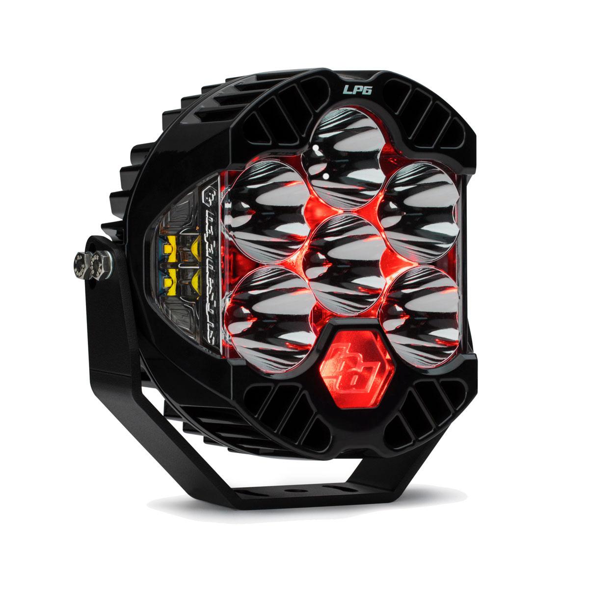 LP6 Pro LED Auxiliary Light Pod Light Pattern Driving/Combo Color Clear Backlight Baja Designs
