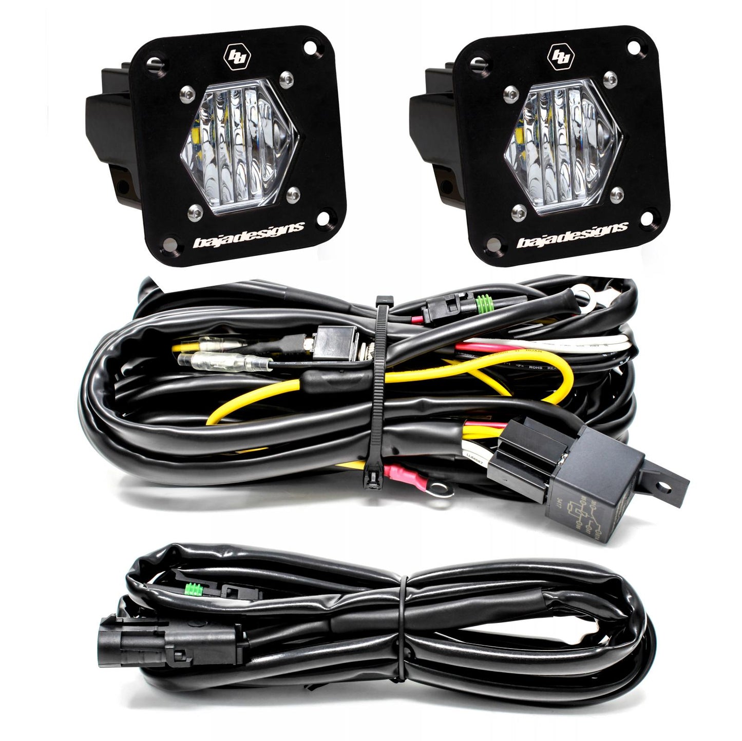 LED Light Pods S1 Pair LED Flush Mount Backup Kit Baja Designs