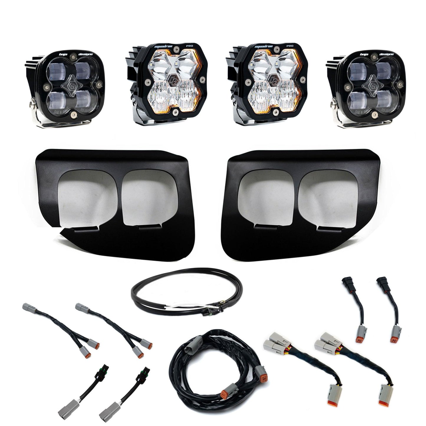 Squadron 2.0 Pro/Squadron Sae Dual Fog Pocket Light Kit Ford 2020-22 F-250/350 Super Duty Clear Baja Designs