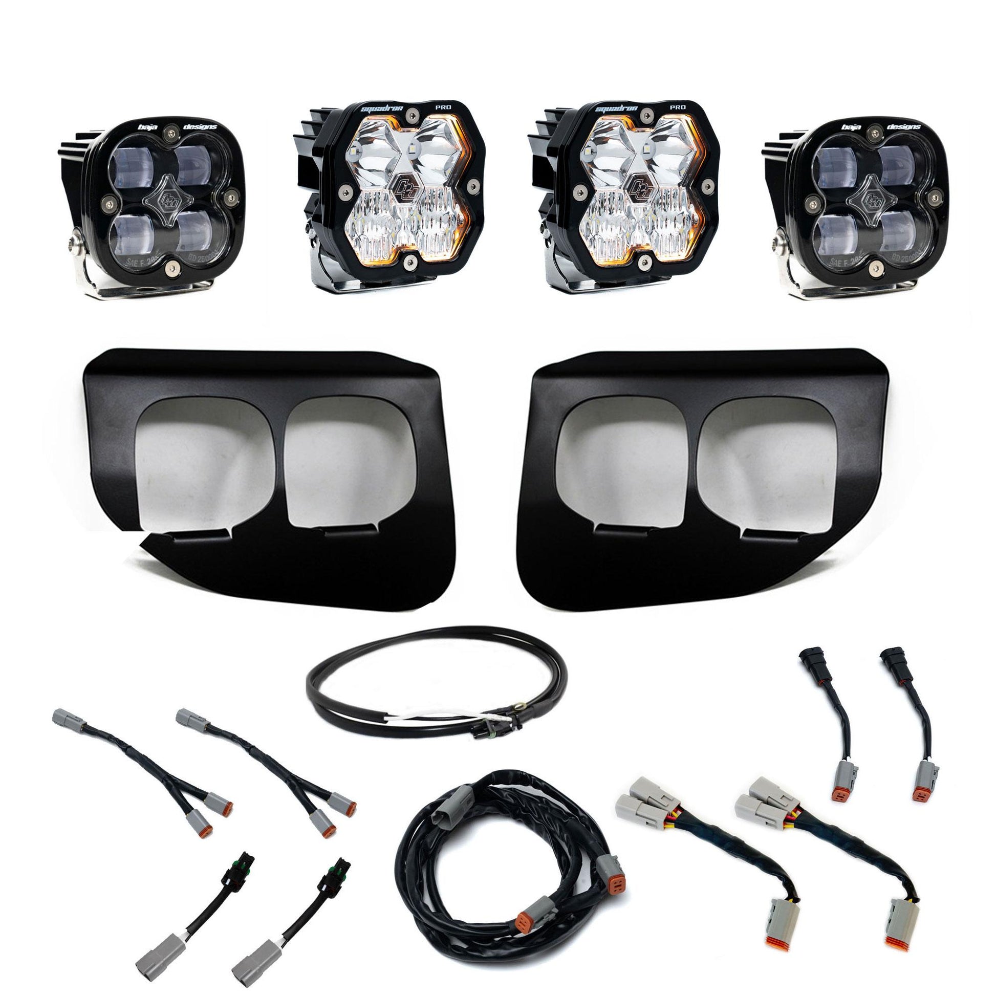 Squadron 2.0 Pro/Squadron Sae Dual Fog Pocket Light Kit Ford 2020-22 F-250/350 Super Duty Clear Baja Designs