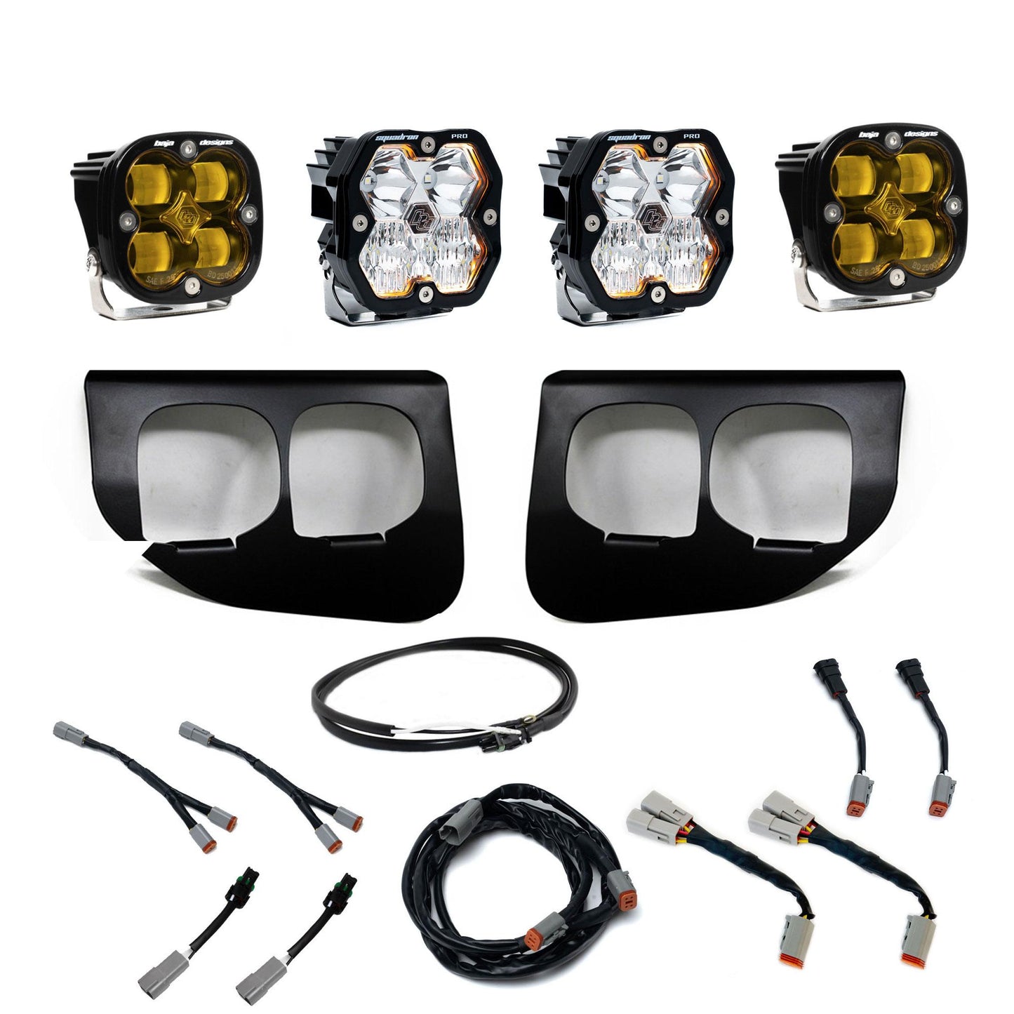 Squadron 2.0 Pro/Squadron Sae Dual Fog Pocket Light Kit Ford 2020-22 F-250/350 Super Duty Baja Amber Baja Designs