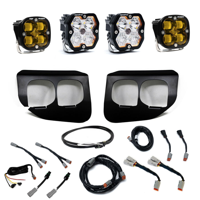 Squadron 2.0 Sport/Squadron Sae Dual Fog Pocket Light Kit Ford 2020-22 F-250/350 Super Duty Baja Amber Baja Designs