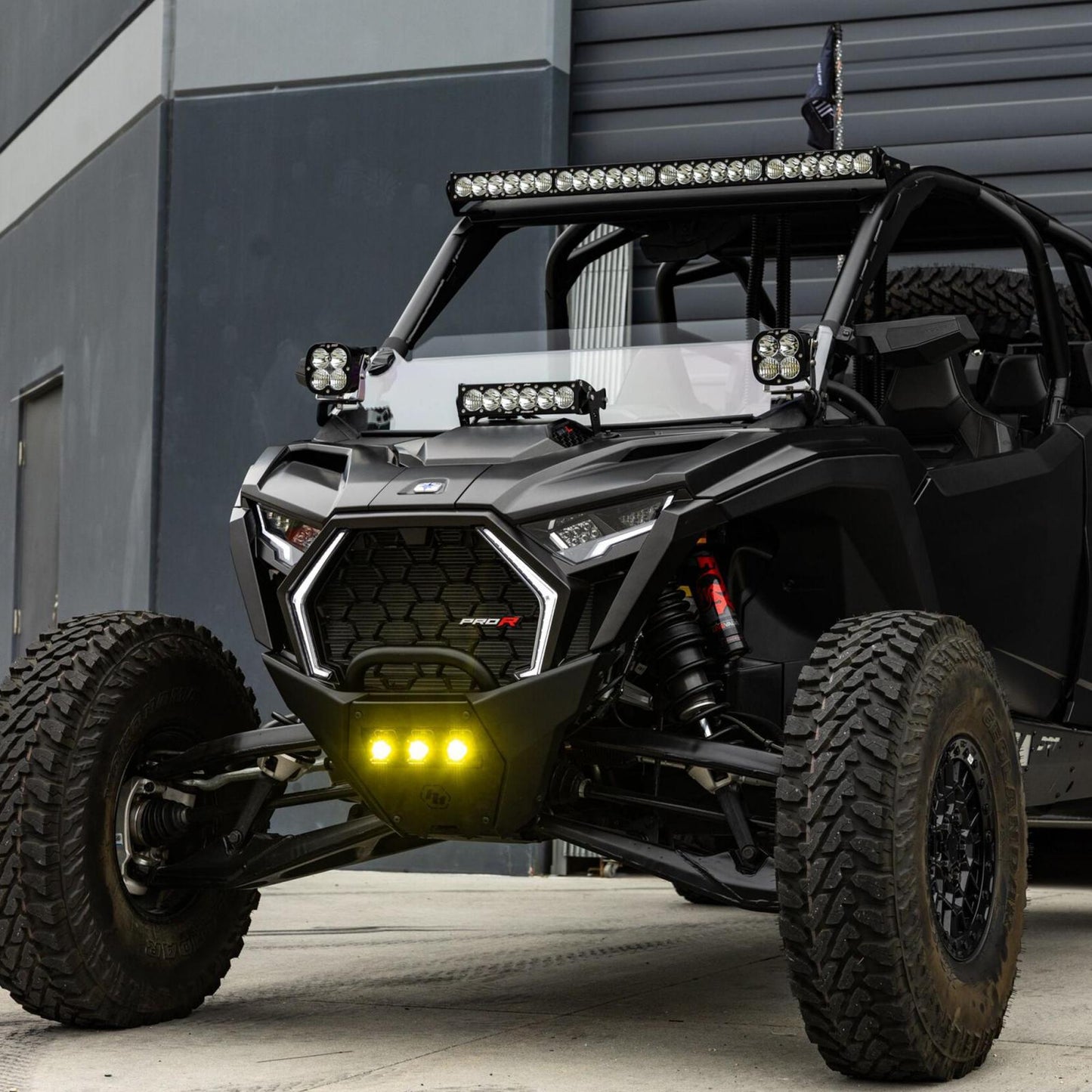 OnX6+ 10 Inch Light Bar Hood Mount Kit Polaris 2025 RZR ProR; ProS; ProXP, Baja Designs