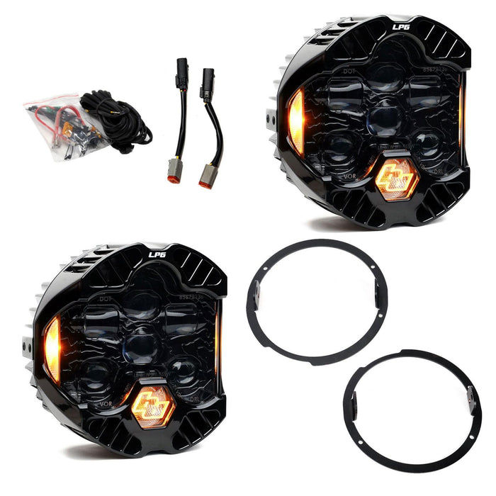 DOT LP6 LED Headlight Kit Jeep 2007-2018 Wrangler JK w/LED Headlights Baja Designs