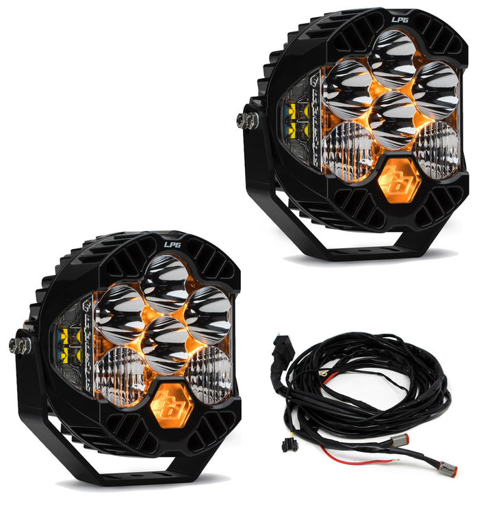 Jeep JL/JT Rubicon Steel Bumper LED Light Kit LP6 Baja Designs