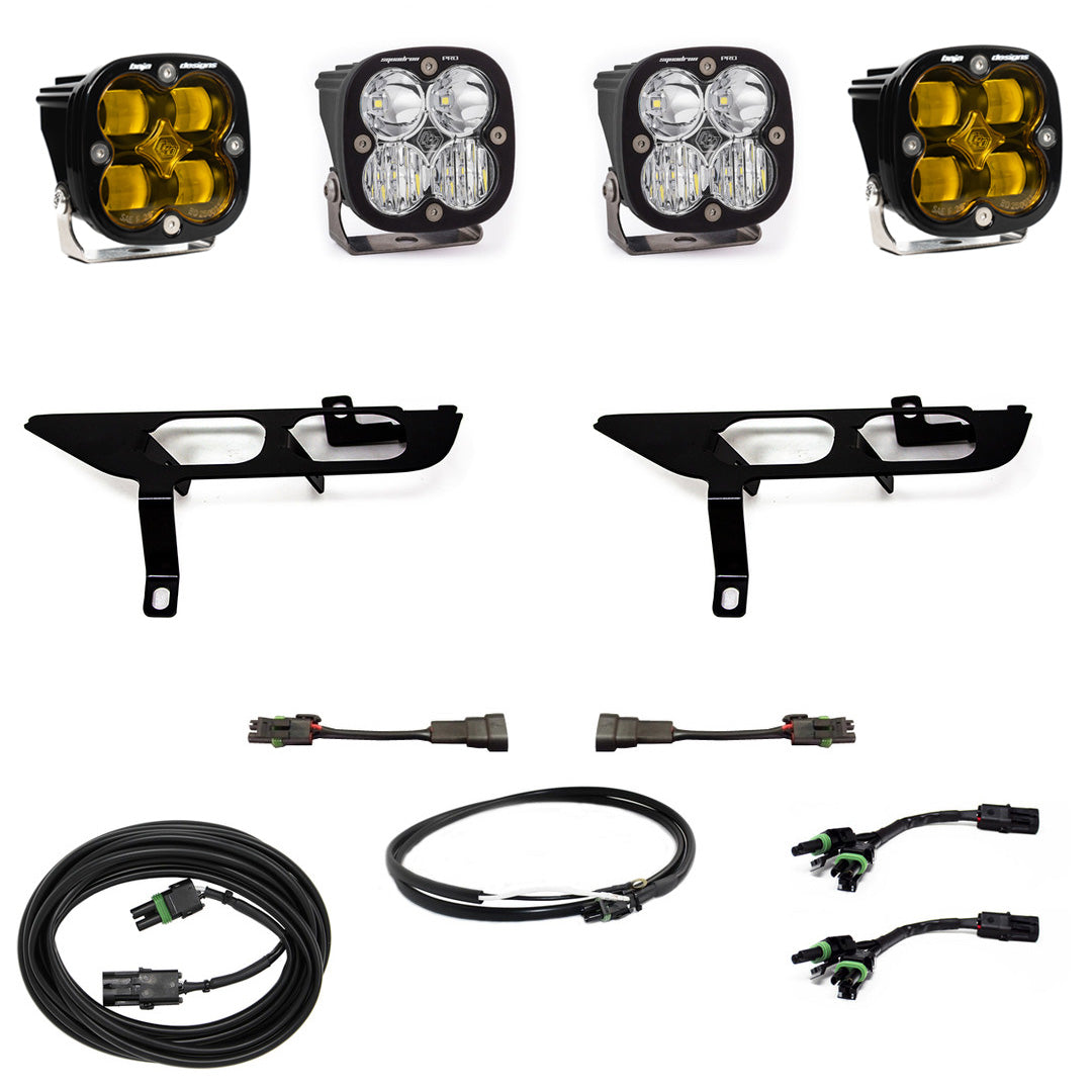 F-150 Fog Pocket Kit SAE Amber/Sport DC 21-On Ford F-150 Baja Designs