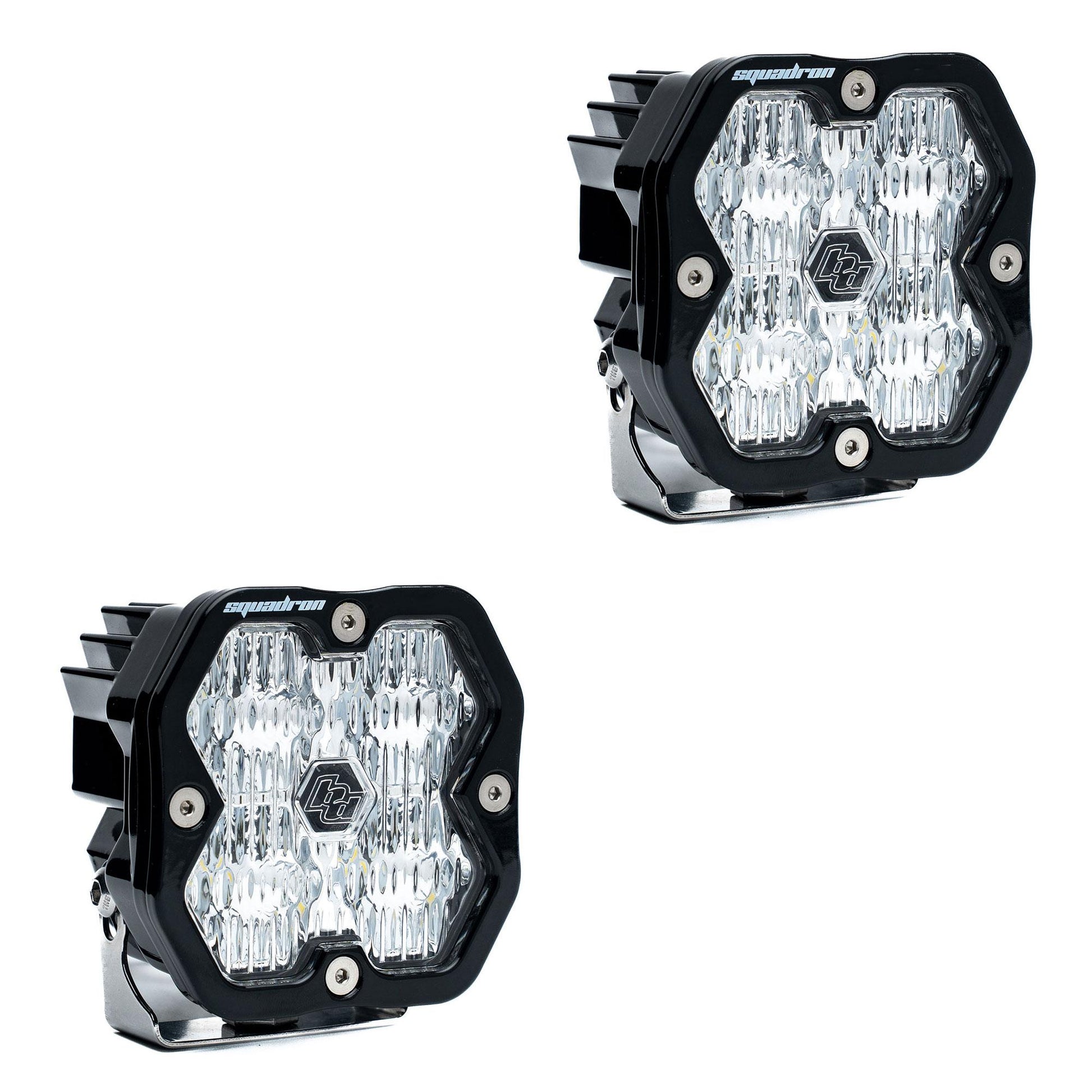 Squadron 2.0 Sport Black LED Auxiliary Light Pod Pair (No Harness) Universal Clear Baja Designs