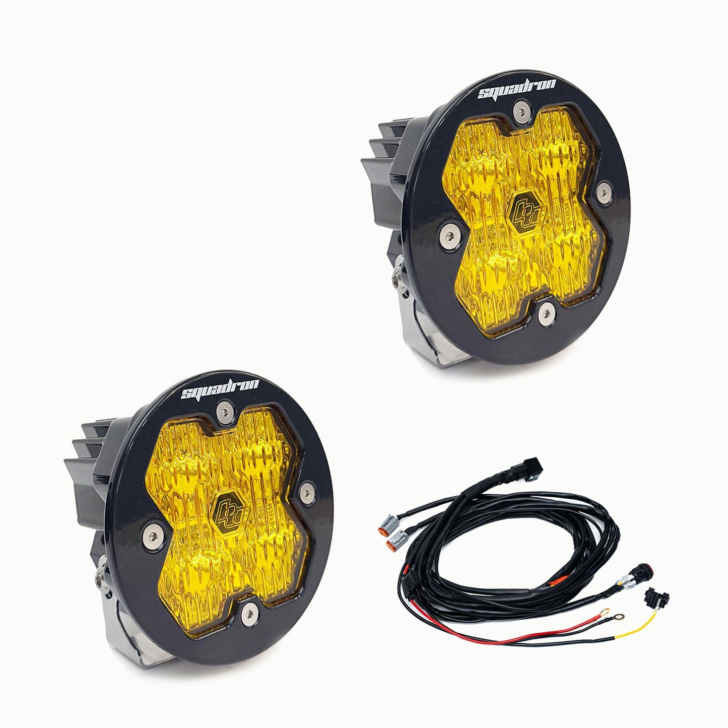 Squadron-R 2.0 Sport Black LED Auxiliary Light Pod Pair Universal Baja Amber Baja Designs