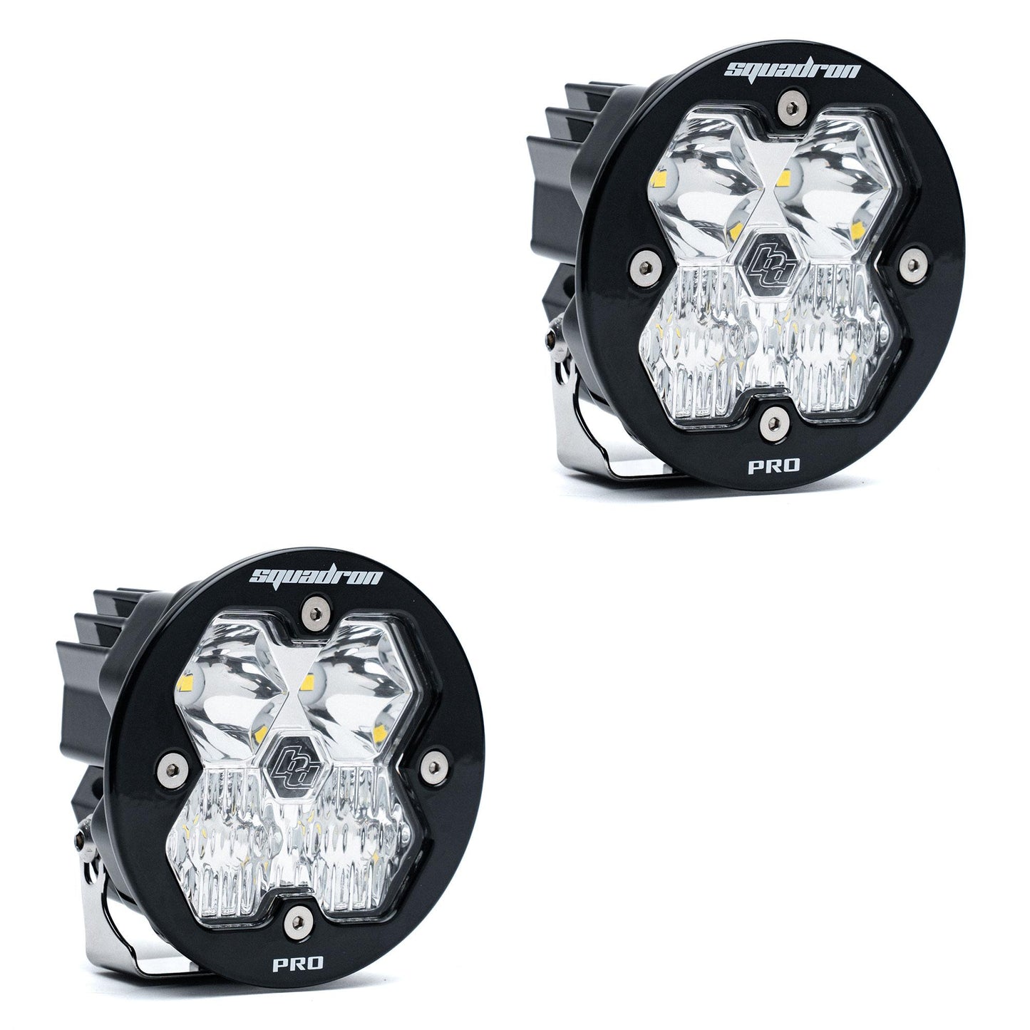 Squadron-R 2.0 Pro Black LED Auxiliary Light Pod Pair (No Harness) Universal Clear Baja Designs