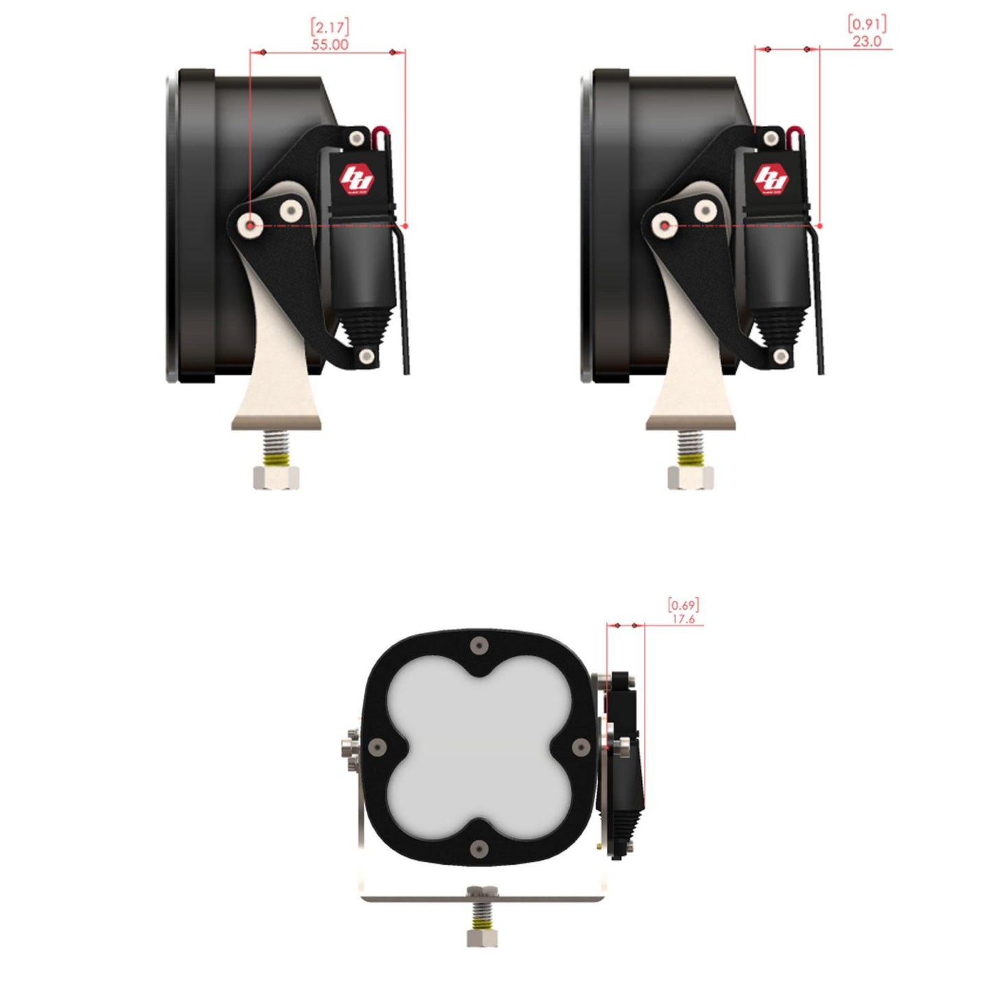 Reflex Light Actuator Kit LP4/LP6/LP9/XL-M Housing Baja Designs