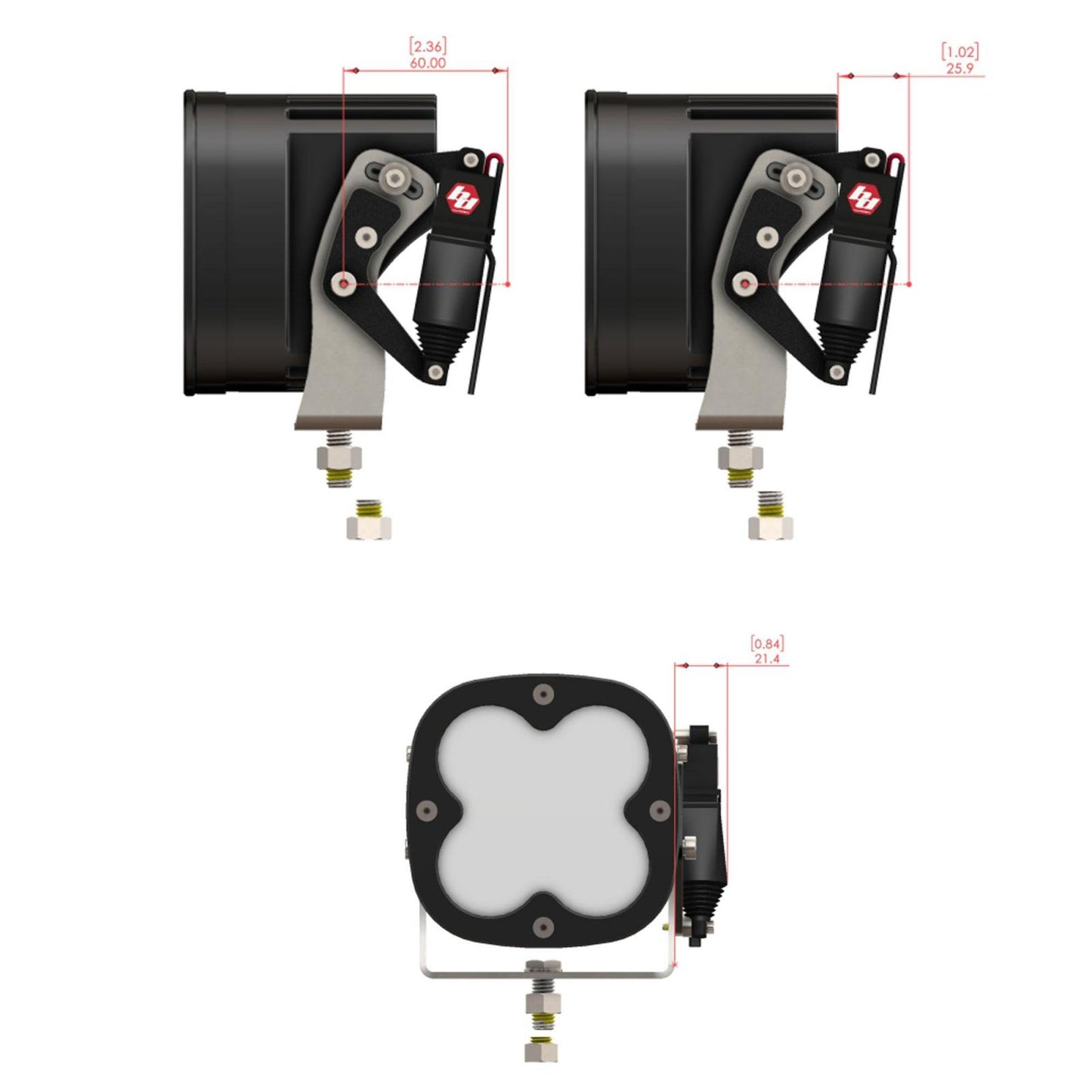 Reflex Light Actuator Kit XL Standard Housing Baja Designs