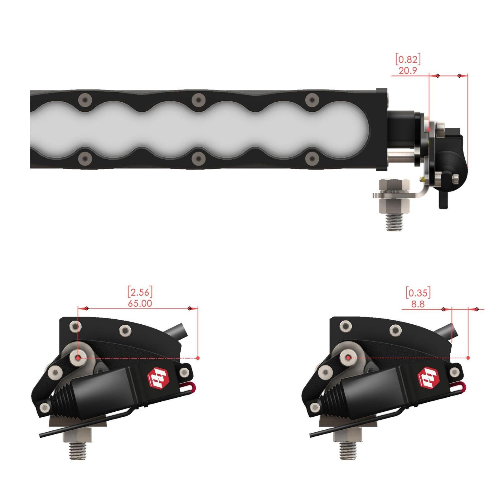 Reflex Light Actuator Kit S8 Single 10 Inch Light Bar Baja Designs